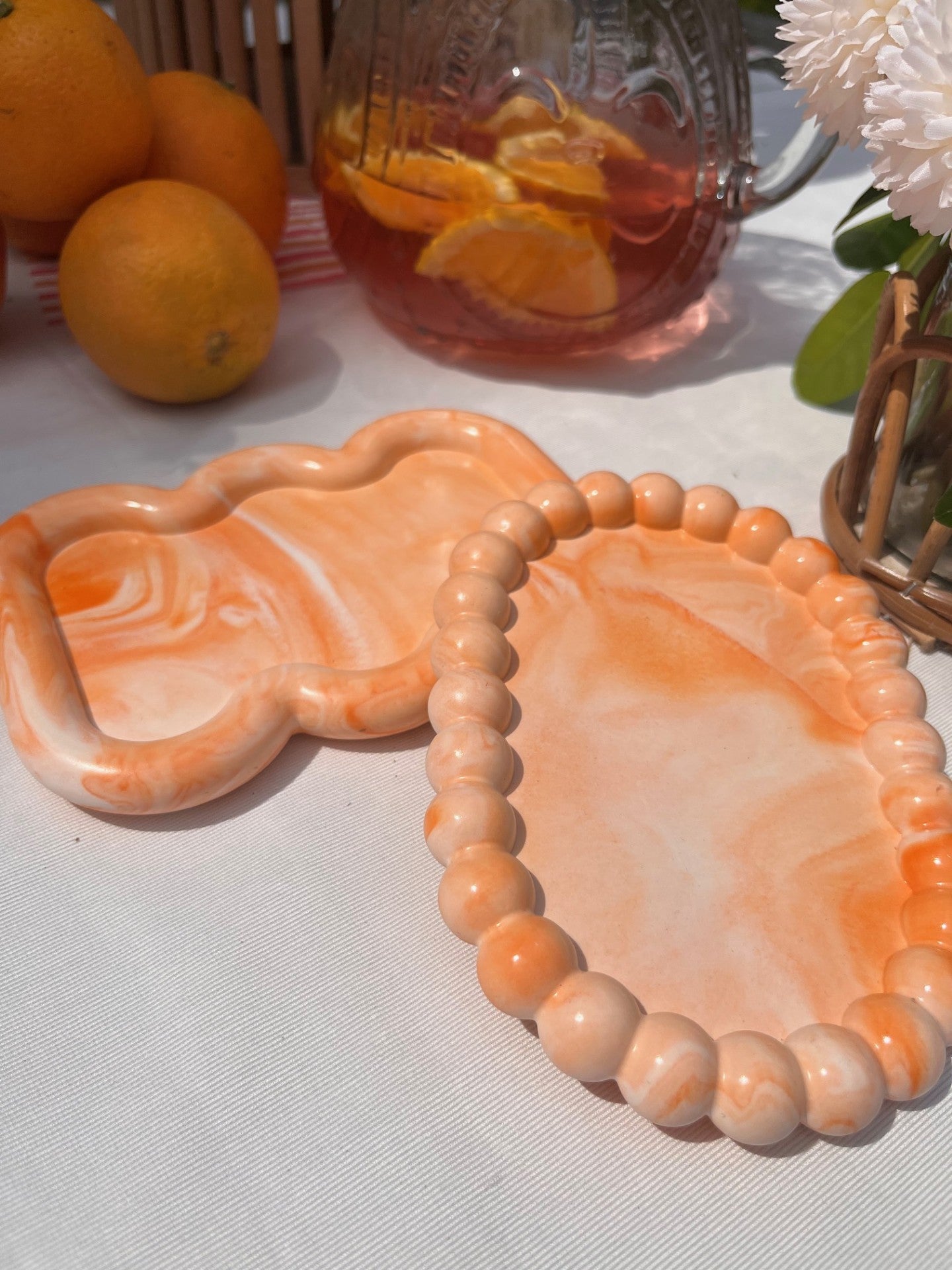 Oranje marble schaaltje