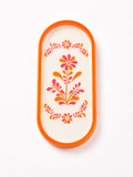 Oranje bloemen schaaltje (groot)